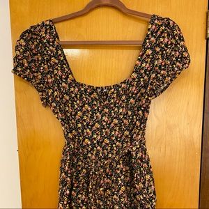 Floral sweetheart romper